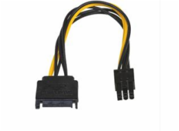 Akyga adapter SATA/PCI-Express 6-pin/15cm