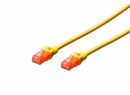 Digitus Patch Cable, CAT 6 UTP, AWG 26, měď, žlutý 1m