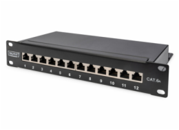 Digitus "10" patch panel DN-91612S-EA, 12 portů, Cat.6a"