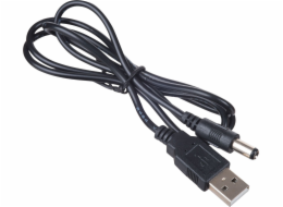 Akyga kabel USB - DC 5.5 x 2.5 mm/ABS/černá