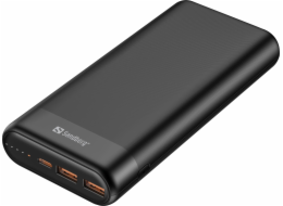 Sandberg 420-62 Sandberg Powerbank 20000mAh, USB-C PD 65W + 2x QC3.0, černá