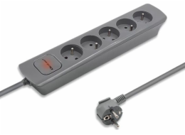 QOLTEC 50275 Power strip 5 sockets 1.8m Grey