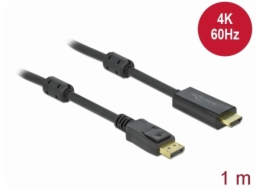 Delock Kabel z Active DisplayPort 1.2 na HDMI, 4K, 60 Hz 1 m