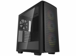 DeepCool CK560 R-CK560-BKAAE4-G-1 DEEPCOOL skříň CK560 / ATX / 2x140 mm fan / 2xUSB 3.0 / USB-C / černá