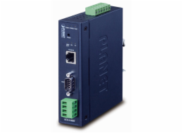 Planet průmyslový konvertor RS-232/422/485 na IP, 1x COM, 1x 100Base-TX, 9-48VDC, -40~+75°C, IP30, SNMP+Telnet