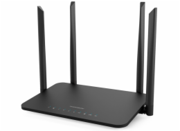 THOMSON dvoupásmový router THWR 1200/ Wi-Fi 802.11a/b/g/n/ac/ 1200 Mbit/s/ 2,4GHz a 5GHz/ 4x LAN/ 1x WAN/ 1x USB/ černý