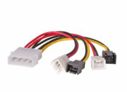 Akyga adaptér Molex/2 x 3-pin 12V/2 x 3-pin 5V/15cm