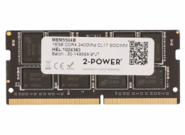 2-Power 16GB PC4-19200S 2400MHz DDR4 CL17 Non-ECC SoDIMM 2Rx8 (DOŽIVOTNÍ ZÁRUKA)