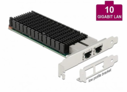 DeLOCK PCI Express x8 karta 2 x RJ45 10 Gigabit LAN X540, LAN adaptér