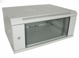 XtendLan 19" nástěnný rozvaděč 4U 600x450, nosnost 60 kg, skleněné dveře, svařovaný, šedý