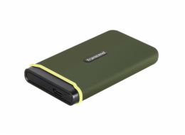 Transcend ESD380C 2TB USB 3.2 Gen 2x2 (USB-C) Externí Anti-Shock SSD disk (3D TLC), 2000MB/R, 2000MB/W, armádní zelená