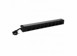 LEGRAND PDU Základní, 1U-19", výstup 9x 230V (CZ/FR), 1-fáze 16A, vstup CZ vidlice - kabel 3m