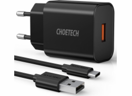 Wall Charger Choetech Q5003 18W USB-A (black)