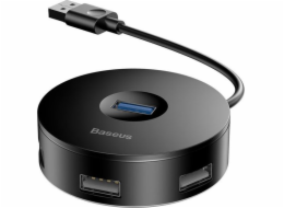 Hub 4in1 USB to USB 3.0 + 3x USB 2.0 Baseus 15cm (black)