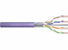 Instalační telekomunikační kabel cat 6, F / UTP, Dca, pevný, AWG 23/1, LSOH, 50m, fialový