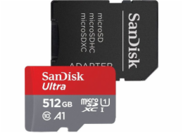 SanDisk microSDXC UHS-I U1 512 GB SDSQUAC-512G-GN6MA SanDisk MicroSDXC karta 512GB Ultra (150 MB/s, A1 Class 10 UHS-I) + adaptér