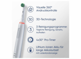 Oral-B Pro 3 3500 White s cestovním pouzdrem květinového