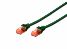 Digitus Patch Cable, CAT 6 UTP, AWG 26, měď, zelený 1m