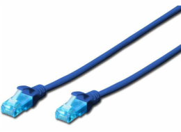 Propojovací kabel RJ45 / RJ45 U / UTP kat.5e 0,25m AWG 26/7 PVC Modrá