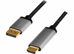 Kabel LogiLink Kabel LogiLink DisplayPort 4K / 60 Hz, DP na HDMI hliník 2m