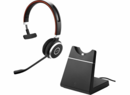 Jabra Evolve 65 SE/Mono/BT/Bezdrát/MS/Stand/Černá-červená