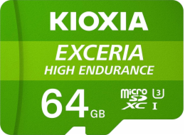 SDXC 64GB micro Kioxia EXCERIA HIGH ENDURANCE M303E, UHS-I (U3) V30 (100MB/s) Class 10 + adaptér