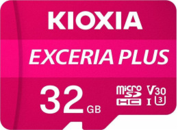 SDHC 32GB micro paměťová karta Kioxia EXCERIA PLUS M303, UHS-I (U3) V30 (100MB/s) Class 10 + adaptér