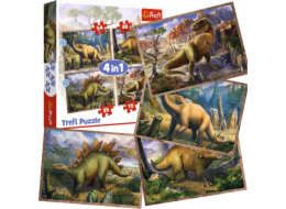 Puzzle 4v1 Zajímaví dinosauři