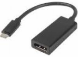 LANBERG USB-C(M) 3.1 na Displayport(F) adaptér kabel 15CM černý  