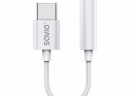 SAVIO AK-51 - Audio adaptér - USB-C - Jack 3,5 mm - bílý (xiaomi atd.)