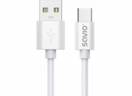 SAVIO CL-168 USB-A - USB-C kabel, 2A, 3m, bílý