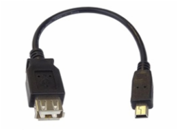 PREMIUMCORD USB redukce kabel USB A/female - Mini 5pin USB/male 20cm OTG