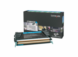 Lexmark C736, X736, X738 Cyan High Yield Return Programme Toner Cartridge (10K)