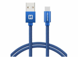 Swissten Datový Kabel Textile Usb / Usb-C 1,2 M Modrý