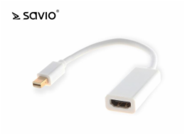 Savio CL-57 adaptér k video kabelům 0,2 m Mini DisplayPort HDMI Typ A (standardní) Bílá