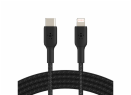 Belkin USB-C kabel s lightning konektorem, 2m, černý - odolný
