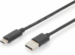 Digitus Připojovací kabel USB typu C, typ C na A M/M, 3,0 m, 3A, 480 MB, verze 2.0, bl