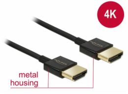 Delock Kabel High Speed HDMI s Ethernetem - HDMI-A samec > HDMI-A samec 3D 4K 0,5 m Slim Premium