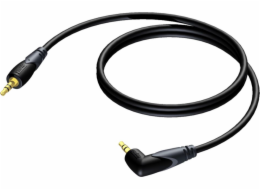 3,5mm jack samčí stereo kabel – 3,5mm jack úhlový samec stereo 1,5m