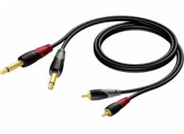 Kabel 2x RCA / Cinch Same - 2x 6,3 mm Mono Same konektor 5 m