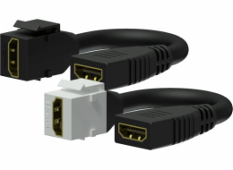 Keystone Adapter Zásuvka HDMI A - Zásuvka HDMI A Modul na kabelu Bílá