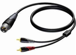 XLR audio kabel samec - 2X RCA / CINCH samec 1,5m