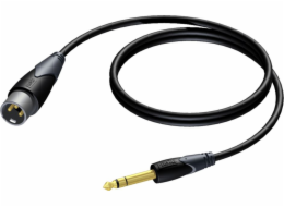 XLR kabel samec - 6,3 mm samec stereo Jack 3 m