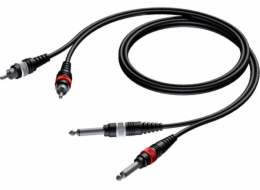 Kabel 2x RCA / Cinch Same - 2x 6,3 mm Jack Same Mono 1,5 m