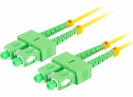 LANBERG optický patch cord SM SC/APC-SC/APC duplex 1m LSZH G657A1 průměr 3mm, barva žlutá