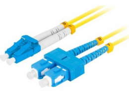 LANBERG optický patch cord SM SC/UPC-LC/UPC duplex 1m LSZH G657A1 průměr 3mm, barva žlutá