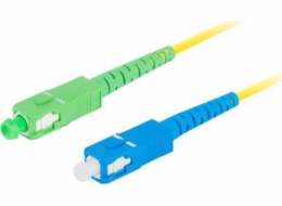 LANBERG optický patch cord SM SC/APC-SC/UPC simplex 2m LSZH G657A1 průměr 3mm, barva žlutá