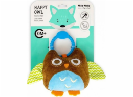 Milly Mally Plyšový přívěsek Owl brown