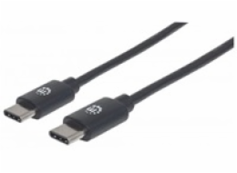 MANHATTAN kabel Hi-Speed USB-C, Type-C Male to Type-C Male, 0,5m, černý