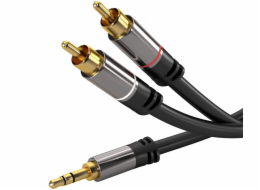 PREMIUMCORD kabel, Jack 3.5mm-2xCINCH M/M 5m